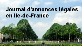journal annonces legales Ile de France